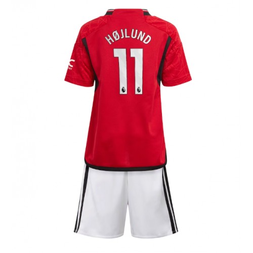 Manchester United Rasmus Hojlund #11 Domaci Dres za djecu 2023-24 Kratak Rukav (+ Kratke hlače)